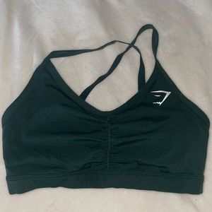 Gymshark Ruched Training Sports Bra - Dark Green